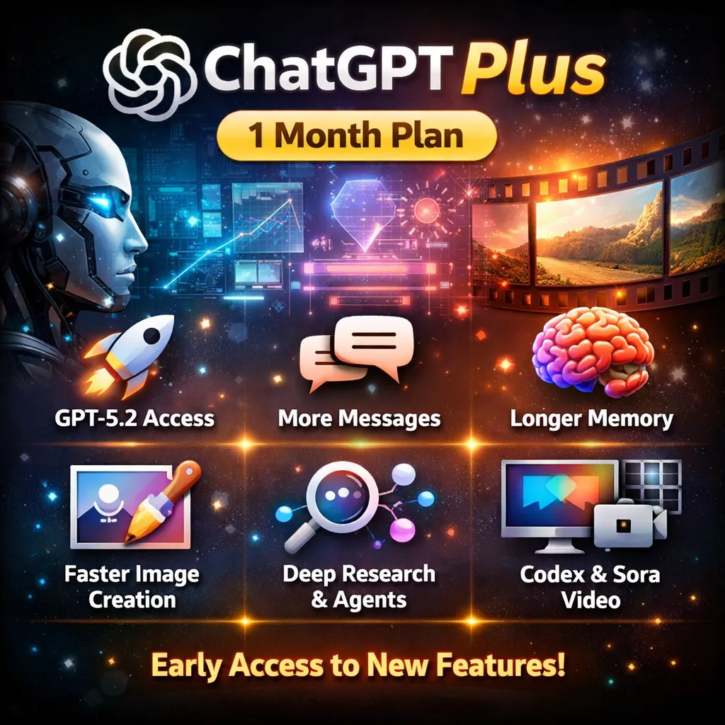 ChatGPT Plus 1 Month on Personal Email